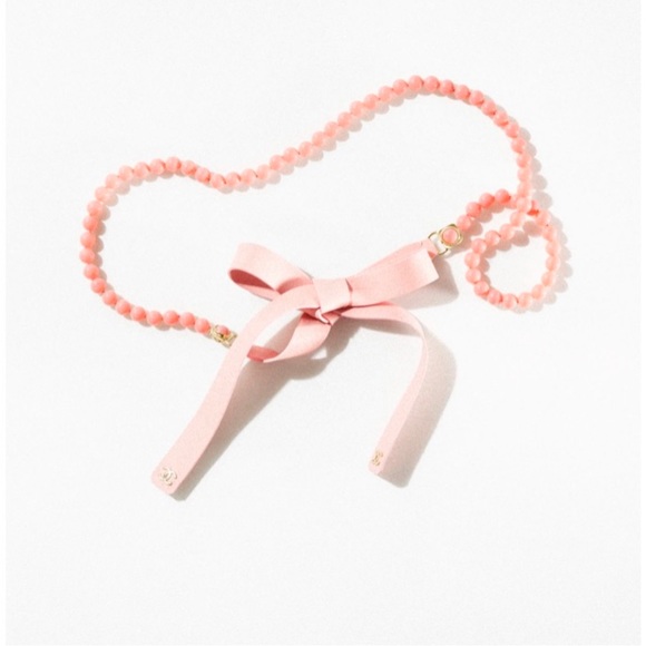 CHANEL 2022 RUNWAY ROSE COLOR BEAD AND LAMBSKIN.BELT. MOST SOUGHT AFTER COLOR! - Picture 1 of 8